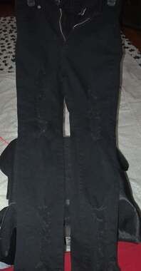 VIP Jeans Black Distressed Skinny Jeans Size 7/8 Style 2-21024356K